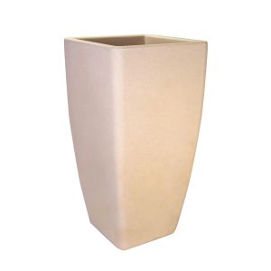 Smooth square flower pot