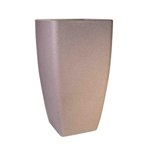 Smooth square flower pot