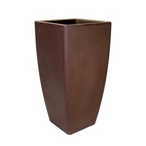 Smooth square flower pot