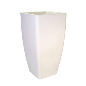 Smooth square flower pot