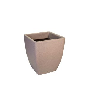 Smooth square flower pot