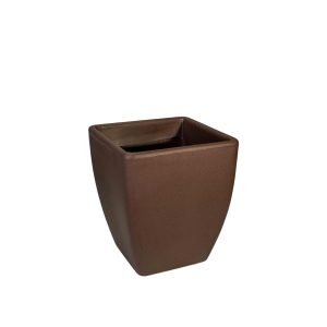 Smooth square flower pot