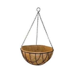 Wire Hanging Basket with Coco Liner & Chain