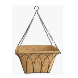 Square Hanging Basket with Coco Liner & Chain